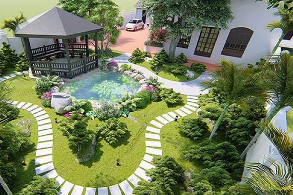 Thiết kế sân vườn phải đảm bảo phong thủy tốt cho ngôi nhà và gia chủ