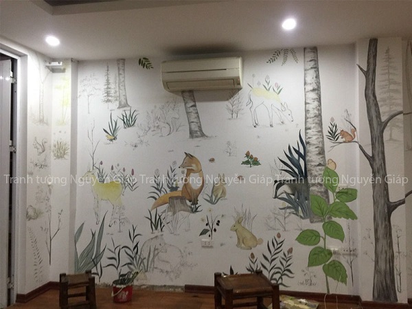 Tranh tường quán trà chanh tại tp Bắc Ninh