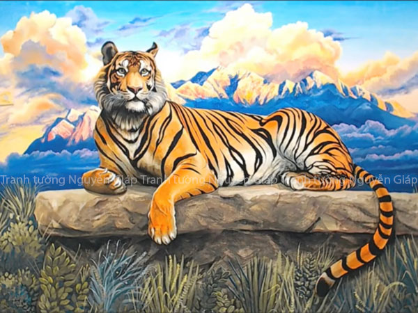 Tranh vẽ con hổ 3D như thật