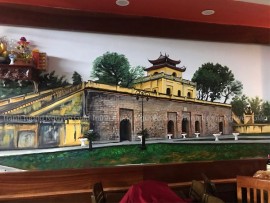 Tranh tường vẽ Hoàng Thành Thăng Long