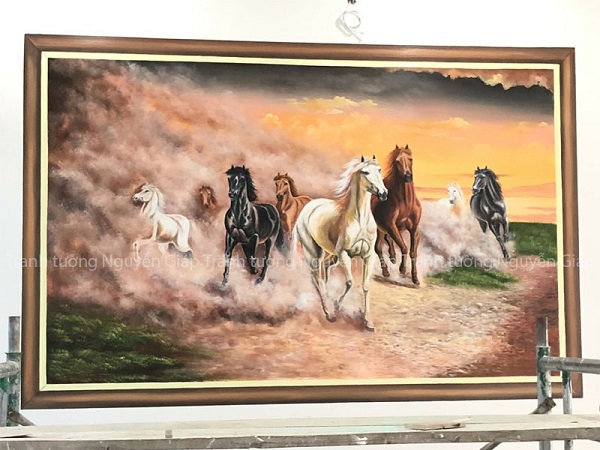 Vẽ tranh Mã Đáo Thành Công, tranh vẽ ngựa tại Hải Phòng đẹp