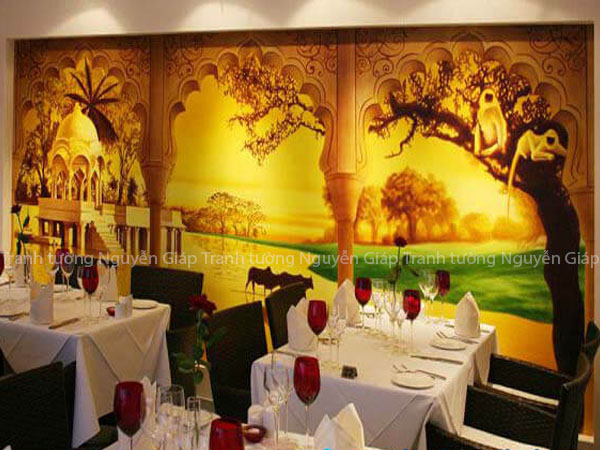 Vẽ tranh nhà hàng theo phong cách Châu Âu
