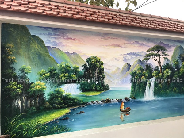 Vẽ tranh phong cảnh đẹp tại thj trấn Nếnh Việt Yên, Bắc Giang