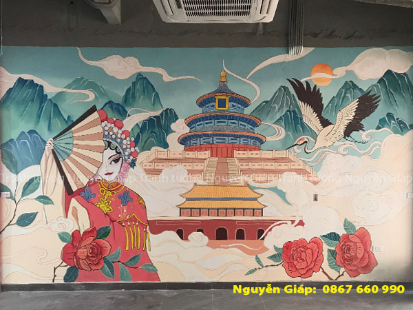 Vẽ tranh quán lẩu Đài Loan