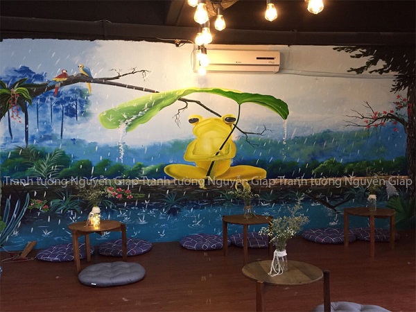 Vẽ tranh tường trà chanh tại quận Hoàng Mai