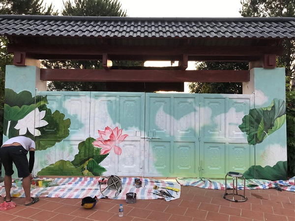 Vẽ tranh tường tại Yên Bài huyện Ba Vì, Hà Nội 3