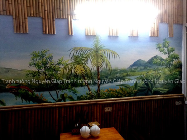 Vẽ tranh tường tropical đẹp tại Cầu Giấy, Hà Nội